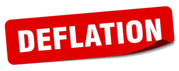 deflation sticker. deflation label