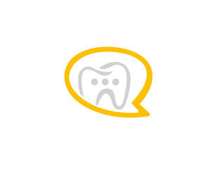dental chat customer service logo icon symbol design template illustration inspiration