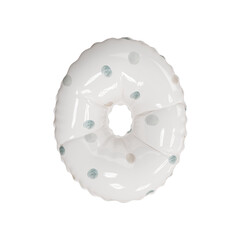 3D porcelain polka dot pattern helium balloon letter O