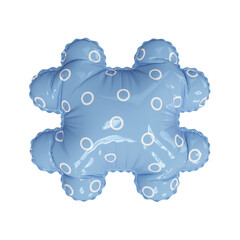 Obraz premium 3D blue polka dot pattern helium balloon 