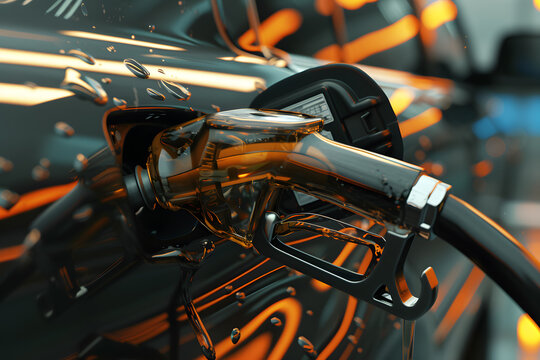 illing Oil Gas Fuel. Gun petrol in the tank to fill. Pumping gasoline fuel