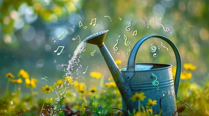 Fotobehang Frühlingsgefühle typisch Frühling der Klang der Natur symbolische Darstellung Generative AI © Imagecreator