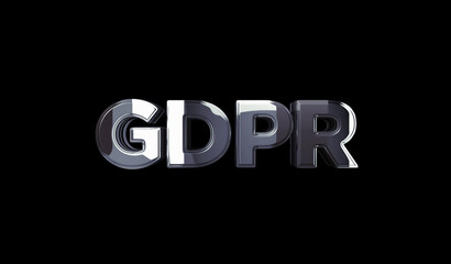 GDPR data protection symbol digital 3d illustration