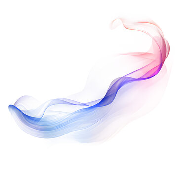Colored smoke on white transparent background