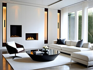 Refined Simplicity: Sophisticated Minimalist Living Space