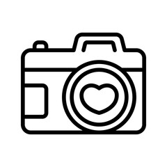Photo Camera icon set style collection in line, solid, flat, flat line style on white background