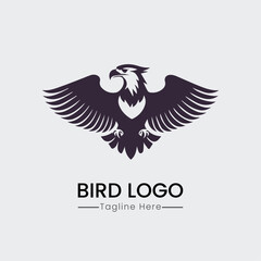 simple eagle logo design icon template