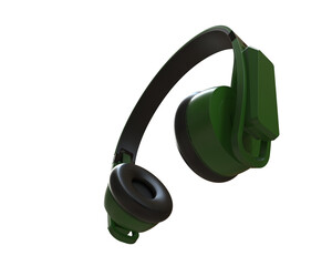 Headphones isolated on background. 3d rendering - illustration