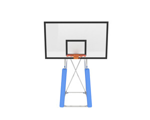 Basketball hoop isolated on background. 3d rendering - illustration