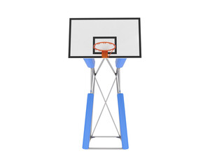 Basketball hoop isolated on background. 3d rendering - illustration