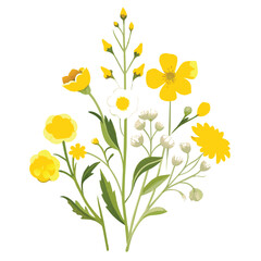 Fototapeta na wymiar vintage botany flowers vector