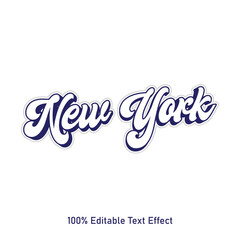 New York text effect vector. Editable college t-shirt design printable text effect vector. 3d text effect vector.