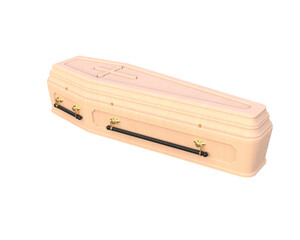 Coffin isolated on background. 3d rendering - illustration