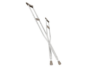 Crutch isolated on background. 3d rendering - illustration