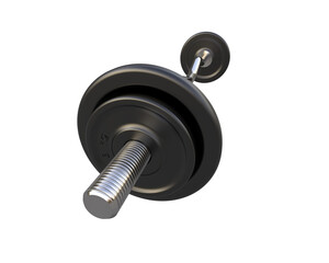 Barbell isolated on background. 3d rendering - illustration