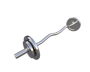 Barbell isolated on background. 3d rendering - illustration