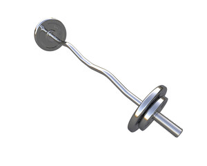 Barbell isolated on background. 3d rendering - illustration
