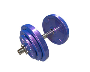 Dumbbell isolated on background 3d rendering illustration