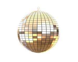 Disco ball isolated on background. 3d rendering - illustration
