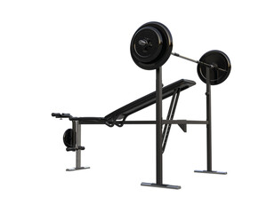 Gym equipment isolated on background. 3d rendering - illustration