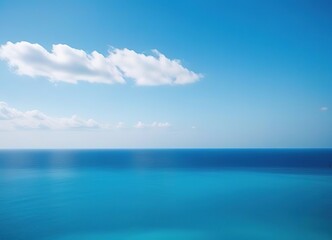 Obraz premium seascape background. sea and sky meet on the horizon. delicate blue color