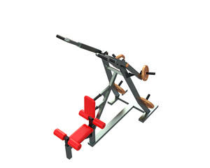 Gym equipment isolated on background. 3d rendering - illustration