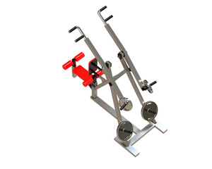 Fototapeta premium Gym equipment isolated on background. 3d rendering - illustration