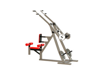 Gym equipment isolated on background. 3d rendering - illustration