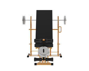 Gym equipment isolated on background. 3d rendering - illustration