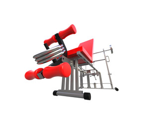 Gym equipment isolated on background. 3d rendering - illustration