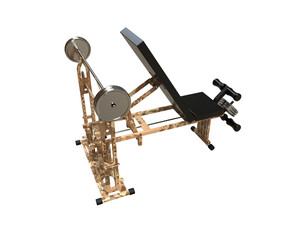 Gym equipment isolated on background. 3d rendering - illustration