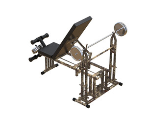 Gym equipment isolated on background. 3d rendering - illustration