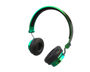Headphones isolated on background. 3d rendering - illustration