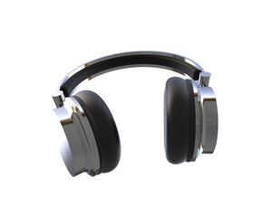 Fototapeta na wymiar Headphones isolated on background. 3d rendering - illustration