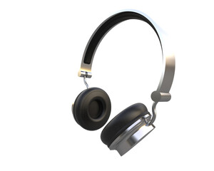 Headphones isolated on background. 3d rendering - illustration