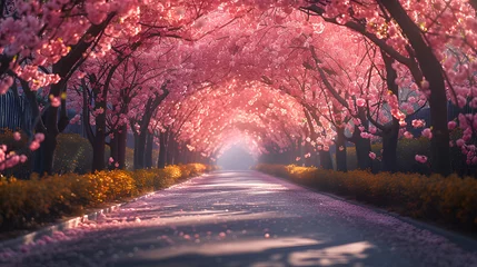 Foto op Canvas Cherry blossoms in spring, Japan. Cherry blossoms in full bloom in the spring. © mandu77