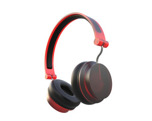 Headphones isolated on background 3d rendering illustration