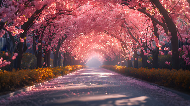 Cherry blossoms in spring, Japan. Cherry blossoms in full bloom in the spring.