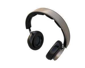 Headphones isolated on background. 3d rendering - illustration
