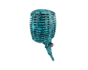 Microphone isolated on background. 3d rendering - illustration