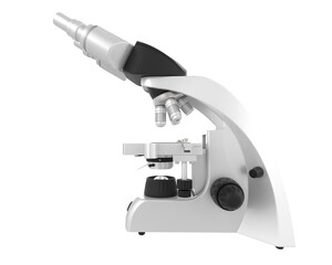 Microscope isolated on background. 3d rendering - illustration