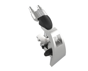Microscope isolated on background. 3d rendering - illustration