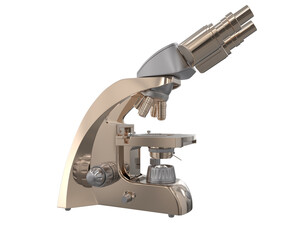 Microscope isolated on background. 3d rendering - illustration