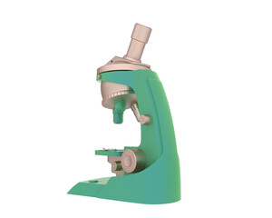 Microscope isolated on background. 3d rendering - illustration