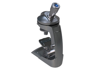 Microscope isolated on background. 3d rendering - illustration