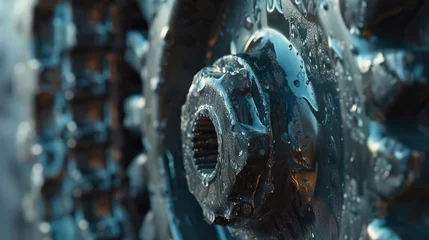 Fotobehang close-up of the gear wheels © Suleyman