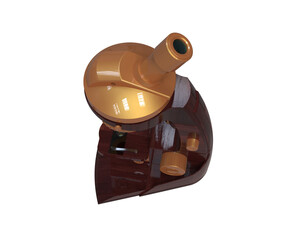 Microscope isolated on background. 3d rendering - illustration