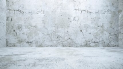 White cement wall in retro concept. Old concrete background for wallpaper or graphic design. Blank plaster texture in vintage style. Modern house interiors that feel calm and simple - generative ai