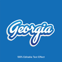Fototapeta na wymiar Georgia text effect vector. Editable college t-shirt design printable text effect vector. 3d text effect vector.