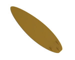 Surf board isolated on background. 3d rendering - illustration